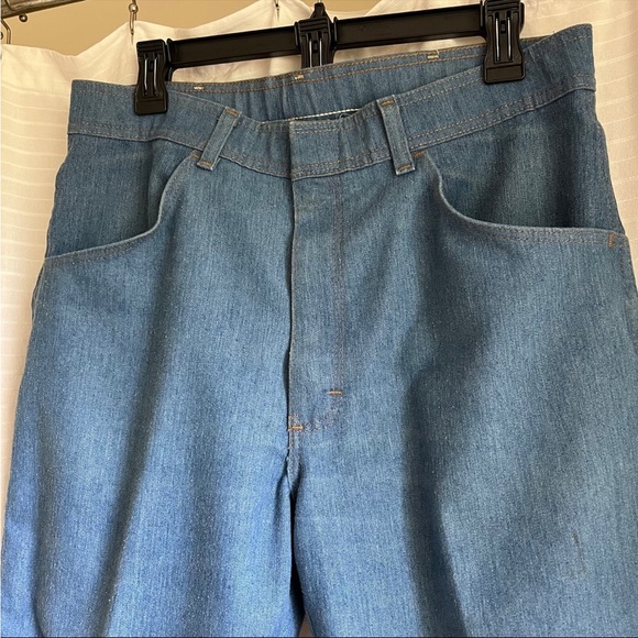 Vintage Wrangler jeans Light Denim Pant Trousers  bootcut 34x30 tag - Picture 4 of 13